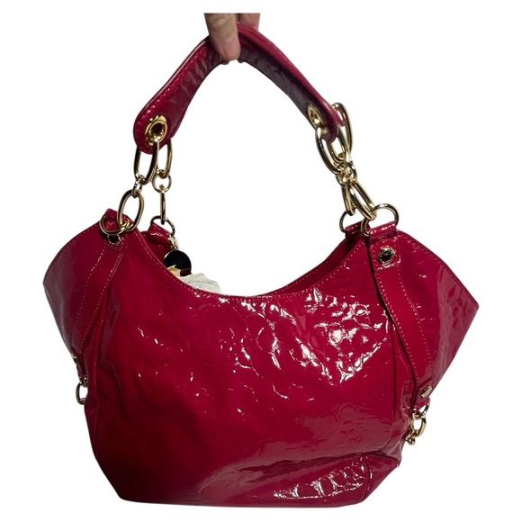 Gianni Bini Handbags - Gianni Bini Elegant Hot pink  Patent PLeather Handbag
